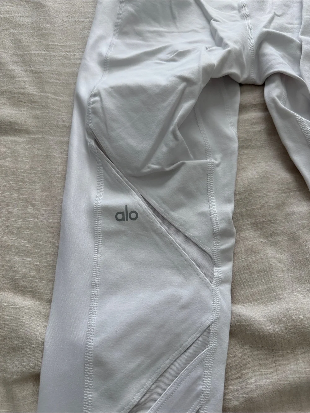 Alo Sheer High Waste Leggings - White